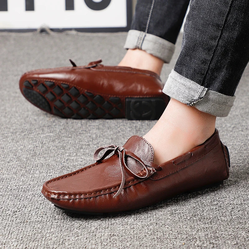 Mocasines informales de cuero