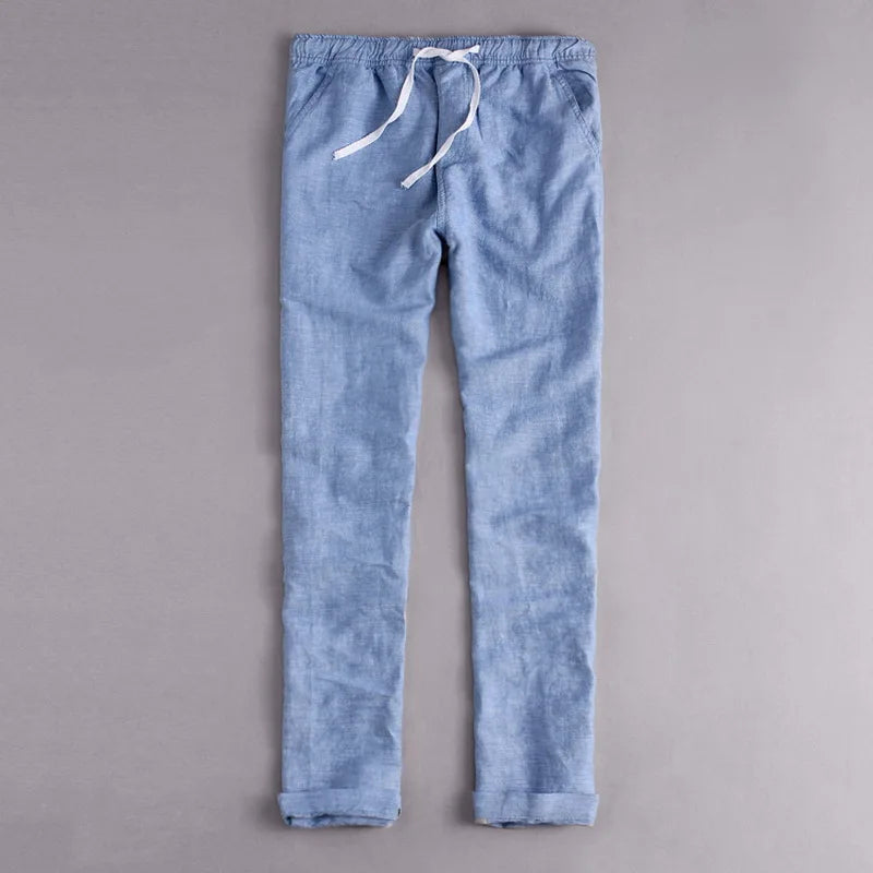 Pantalones casuales de lino