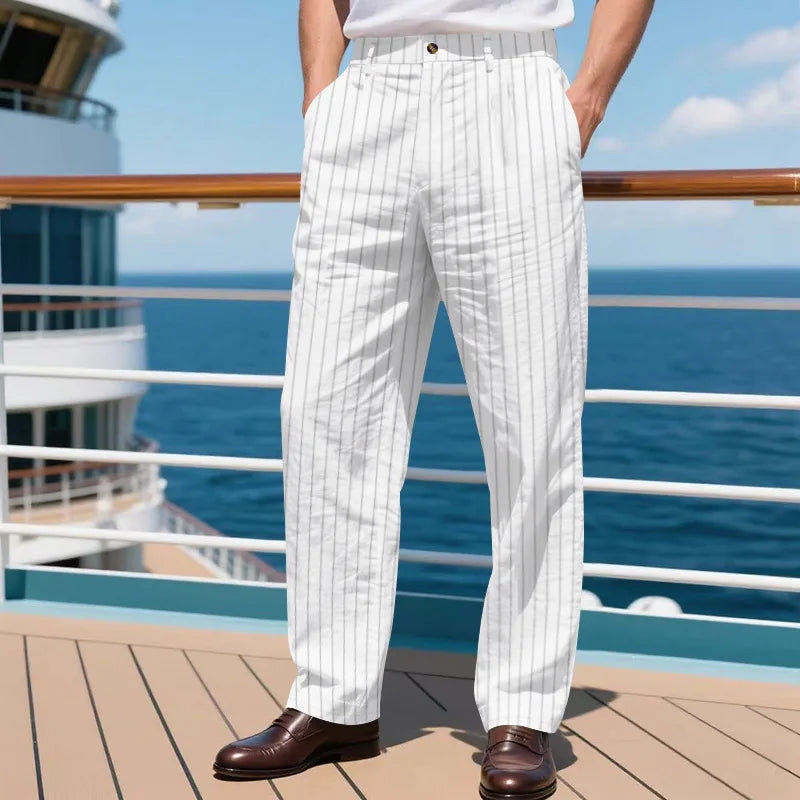 Pantalones elegantes y ligeros de lino