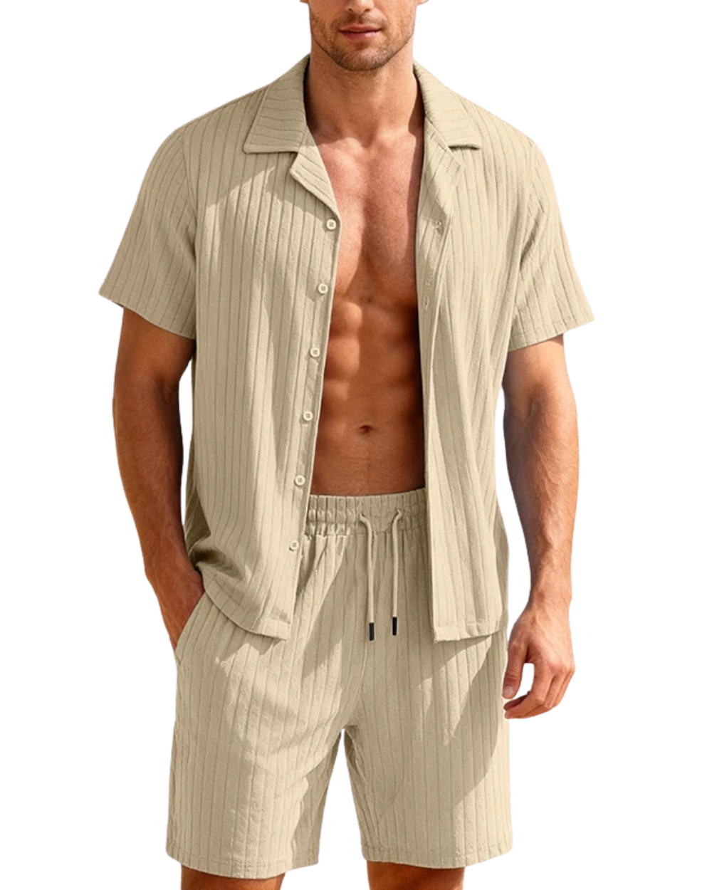 Elegante conjunto de playa para el verano