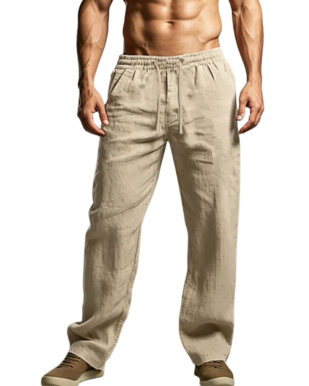 Pantalones elegantes de lino para el verano