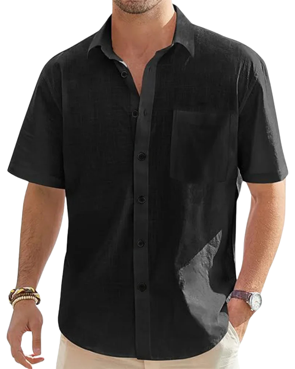 Elegante camisa de algodón