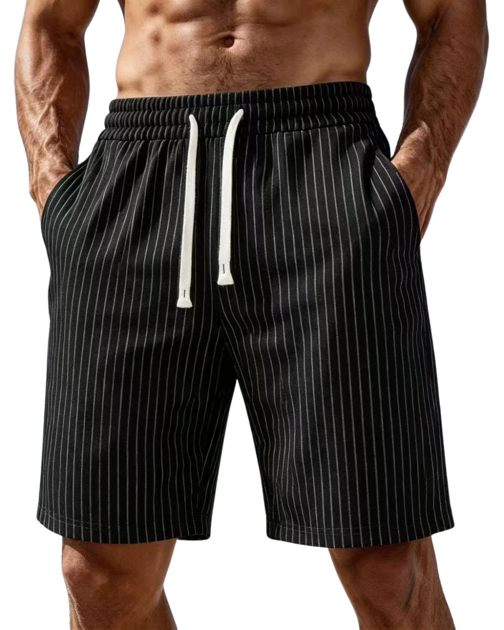 Pantalones cortos a rayas elegantes