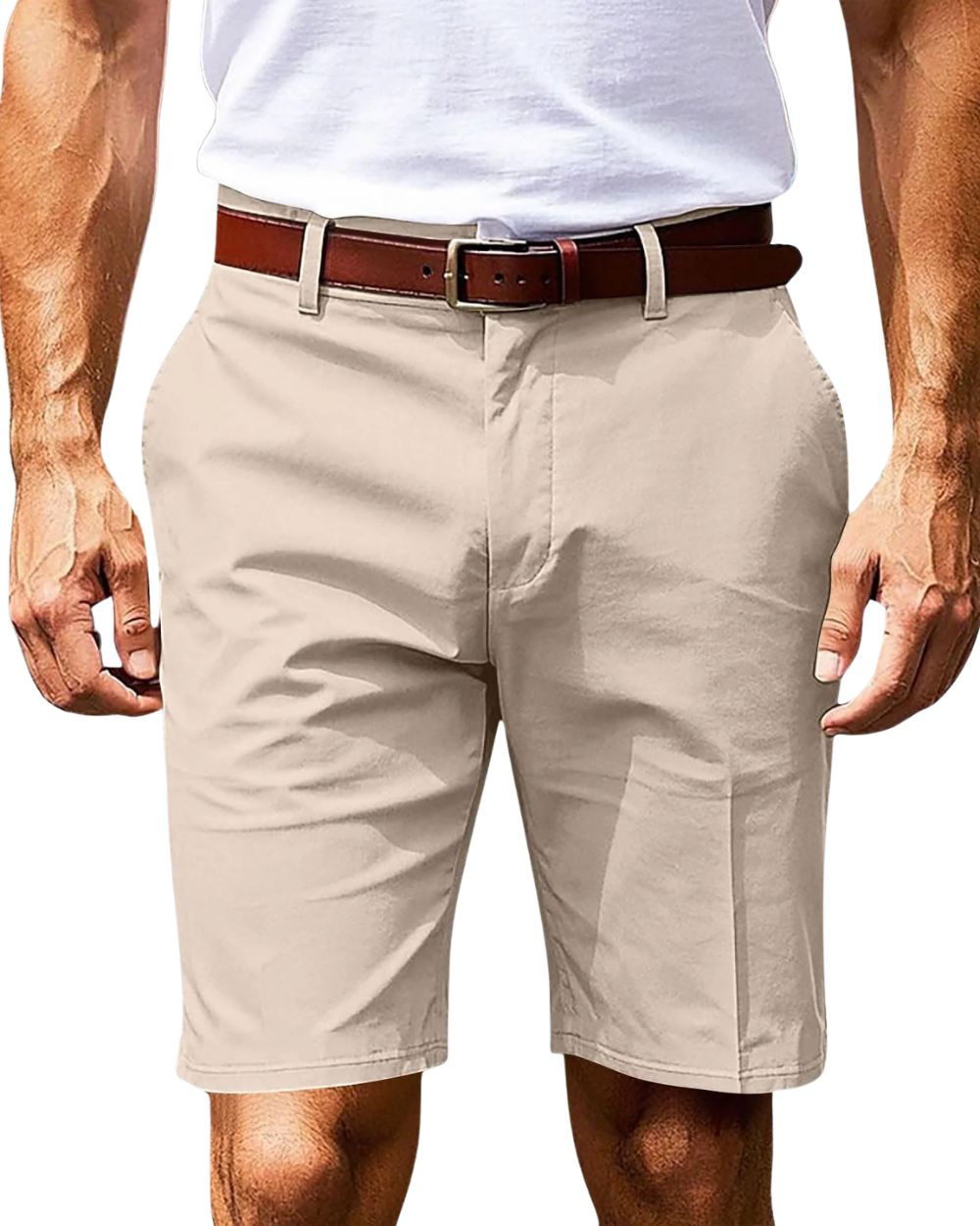 Pantalones cortos chinos de algodón elegantes