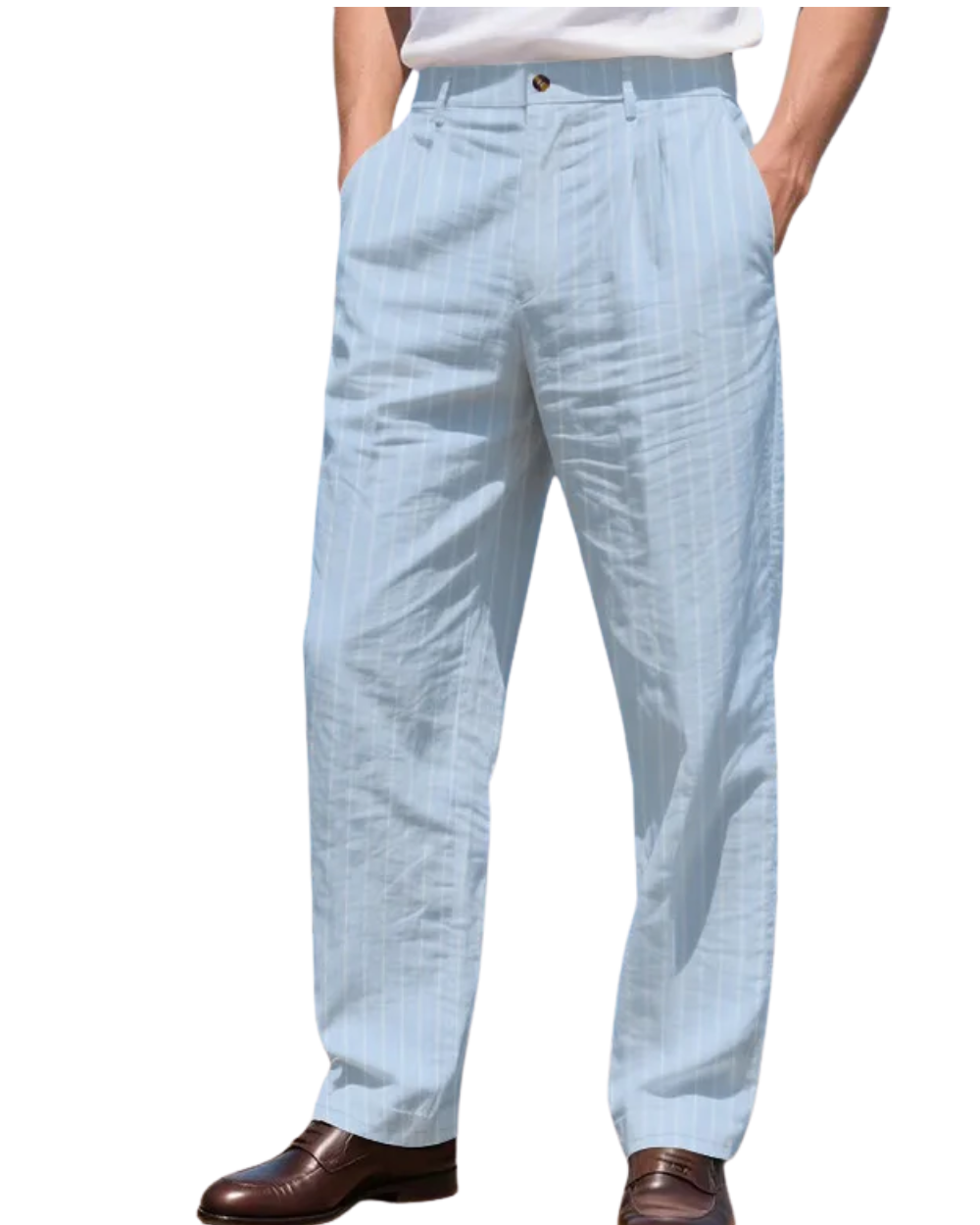 Pantalones elegantes y ligeros de lino
