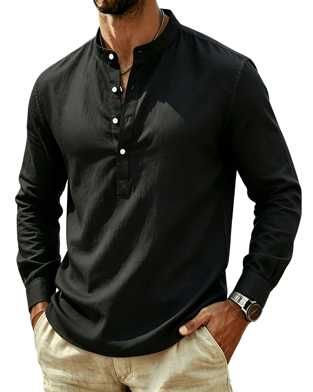 Elegante camisa de algodón