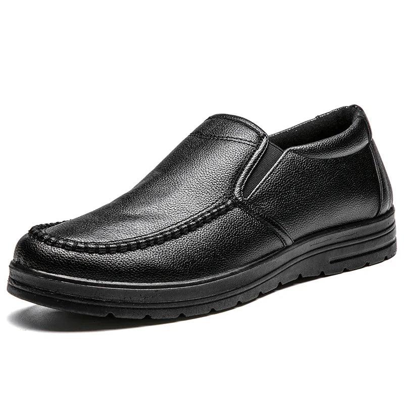 Zapatos casuales de cuero sin cordones